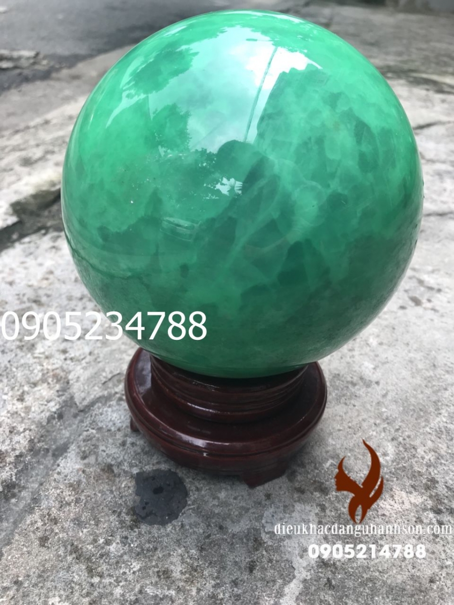 Quả cầu thạch anh xanh QC46