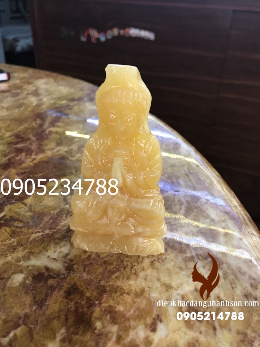 Phật Quan Âm đá Ngọc Hoàng Long cao 10cm (Mã sản phẩm: OT02)