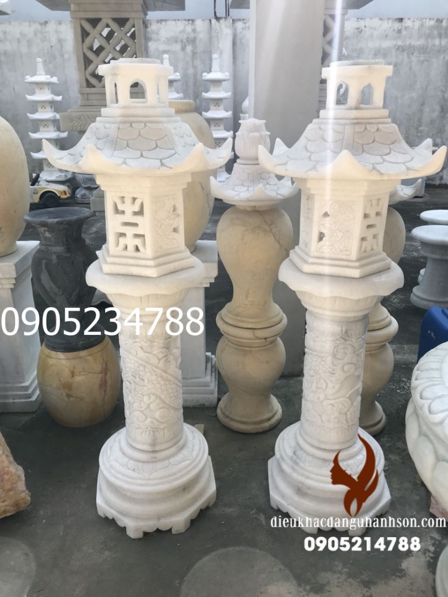 Tháp bi đá trắng tự nhiên TB14