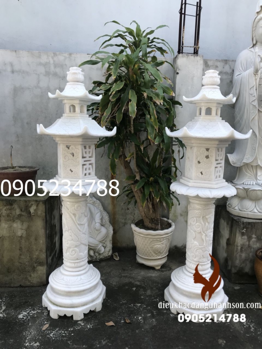 Tháp bi đá trắng tự nhiên TB15