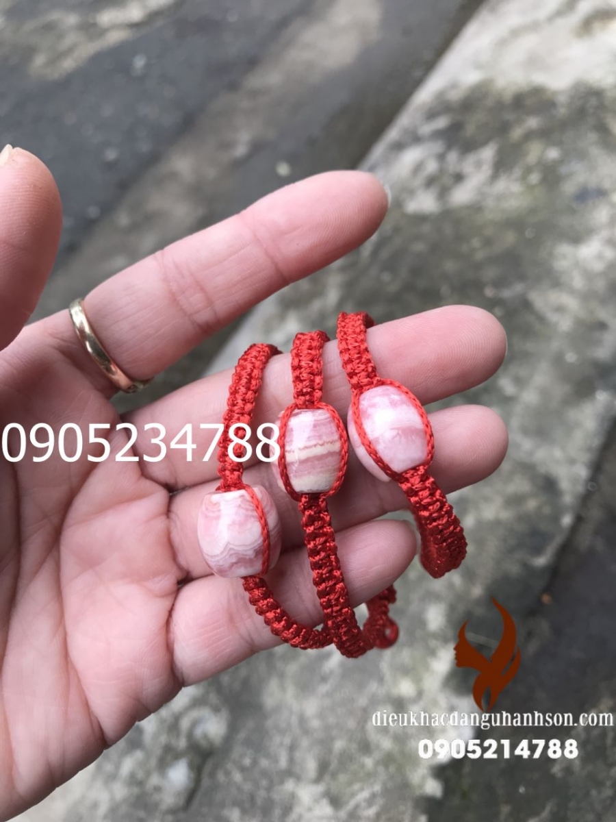 Vòng Tay Lu Thống Đá đào hoa Thiên Nhiên (Mã Sản Phẩm: LT36)