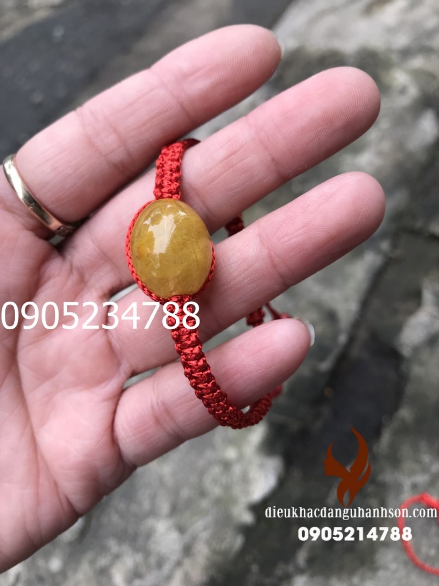 Vòng Tay Lu Thống Thạch anh tóc vàng  Thiên Nhiên (Mã Sản Phẩm: LT35)