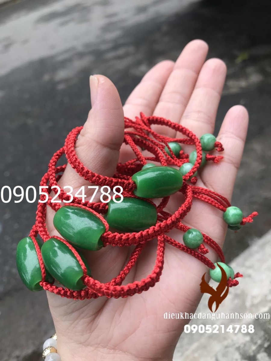 Vòng tay Lu thống Cẩm thạch thúy thiên nhiên (Mã sản phẩm: LT19)