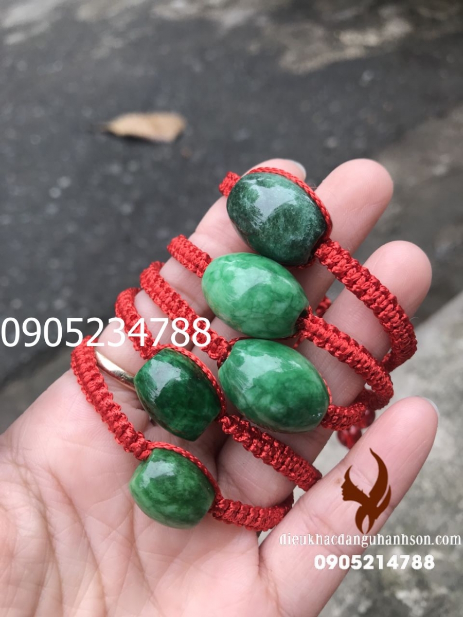 Vòng tay Lu thống Cẩm thạch thúy thiên nhiên (Mã sản phẩm: LT20)